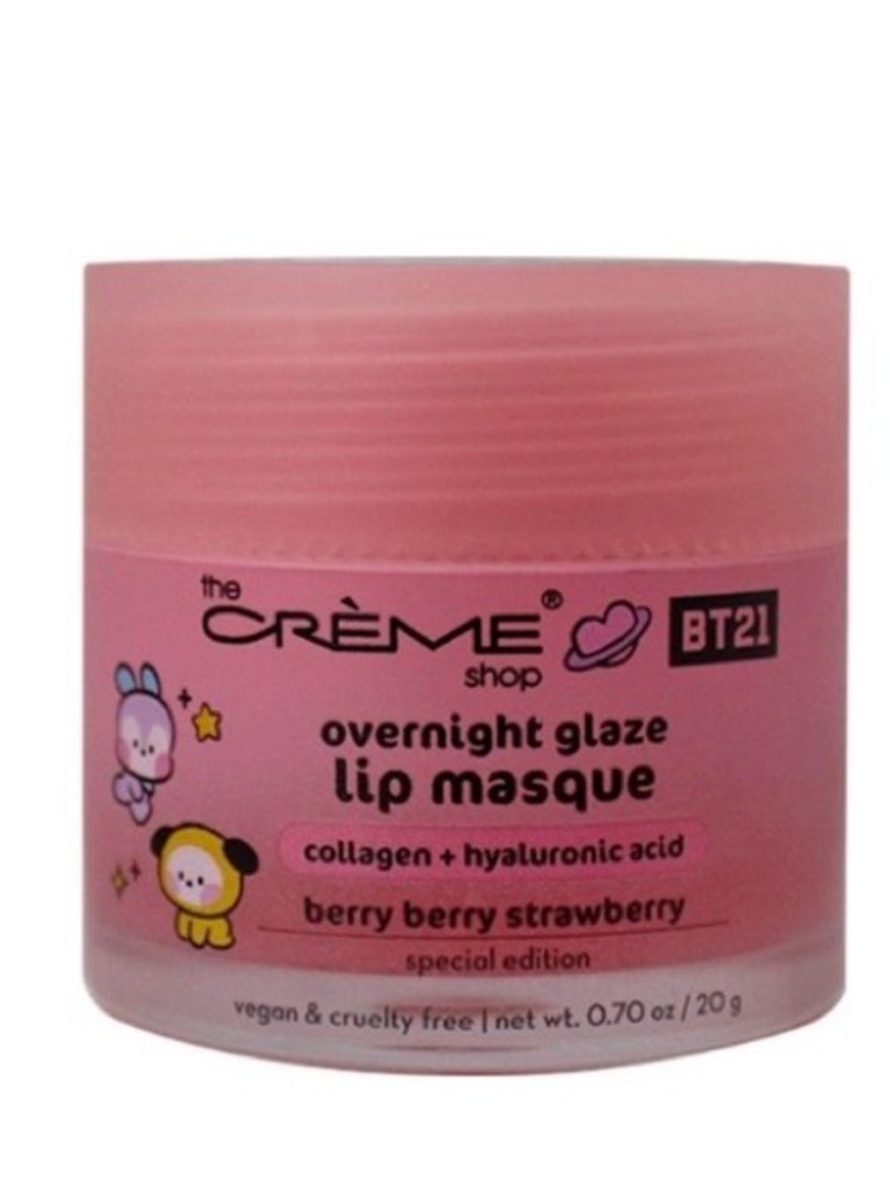 The Creme Shop Overnight Glaze Lip Masque - Berry Berry Strawberry - Picture 2 of 6